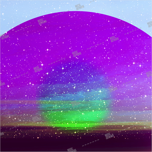 album artwork with purple landscape