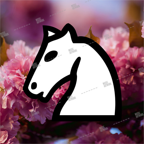 Music album artwork with a white horse