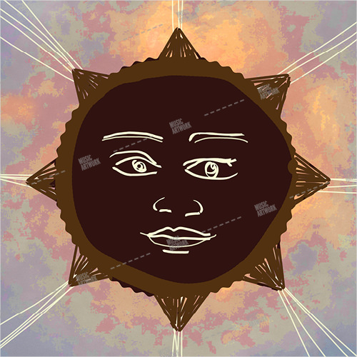 black, african sun artwork