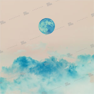 album art with moon and cloud