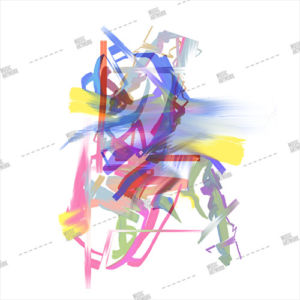 abstract colors album artwork on white background