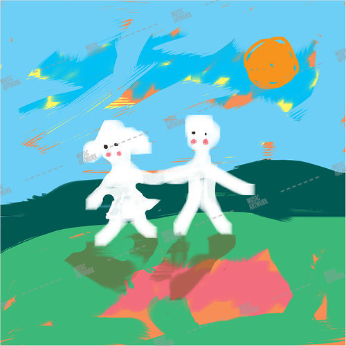 Album art with drawing of two children
