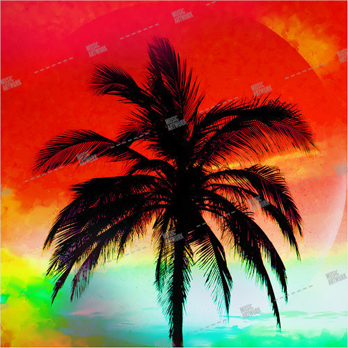 Album art with a palm tree