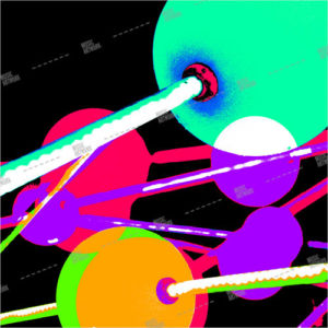 Album art with balls and colours
