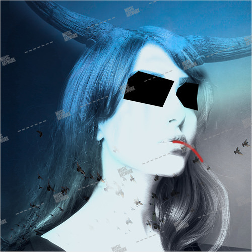 Album artwork design with blind girl