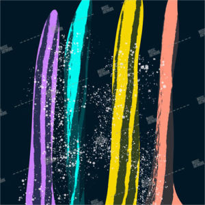 album art with lines and colors on dark background
