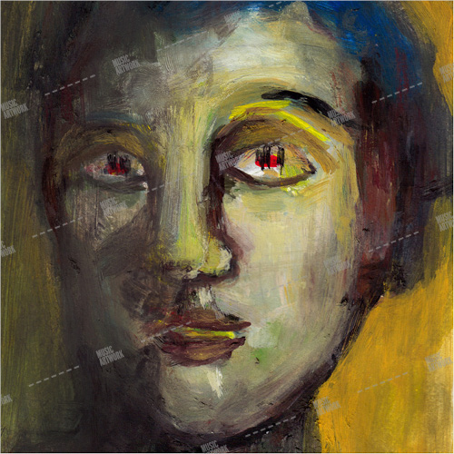 album art with painted portrait