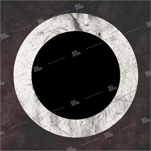 dark album art with black hole