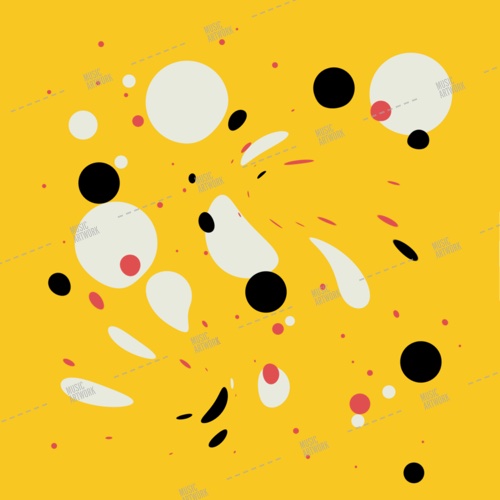 yellow album art with shapes