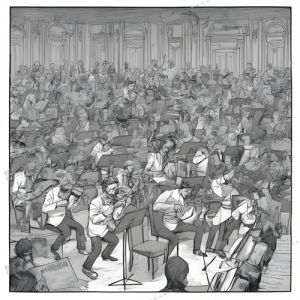 sketch of classical orchestra