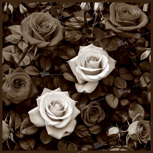 roses black and white