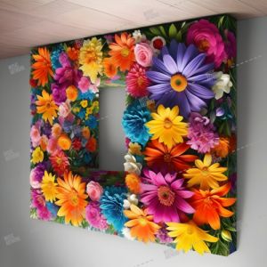 flowers on wall