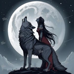 girl and wolf