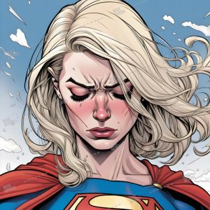super girl crying