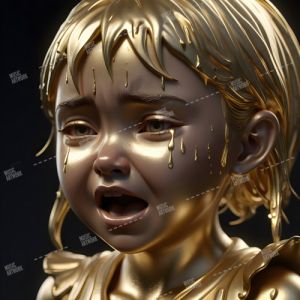 crying gold girl