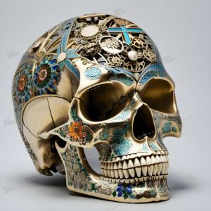 skull and ornaments